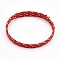 3-Loop Magnetic Cord Wrap Bracelets, Red, 20.15 inch(51.2cm), 2mm