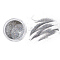 Nail Art Glitter Powder, Shiny Nail Decoration, Silver, 3.2x3.35cm, about 5g/box