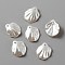 Pearlized Acrylic Imitation Pearl Pendants, Leaf Charms, White, 17x14x4mm, Hole: 1.6mm