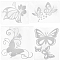 Gorgecraft 8Sheets 4 Style Waterproof Plastic Car Stickers, Reflective Car Decal, Butterfly, for Cars, Motorbikes, Skateboard Decor, Butterfly, White, 136~171x125~155x0.2mm, 2sheets/style