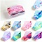 10 Style Transfer Foil Nail Art Stickers, Nail Decals, DIY Nail Tips Decoration for Women, Mixed Patterns, 50x4cm, 10sheets/box, Box: 8.6x5.6x2.45cm