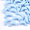 Opaque Acrylic Beads, Dolphin, Sky Blue, 7.5~8x14.5x7mm, Hole: 2.5mm, about 1200pcs/500g