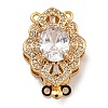 Brass Micro Pave Cubic Zirconia Box Clasps KK-U037-38G-2