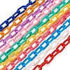 Yilisi 40 Strands 10 Colors Handmade Opaque Acrylic Paperclip Chains KY-YS0001-04-17