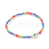 Baking Paint Glass Seed Beads Stretch Bracelets BJEW-JB04829-04-1
