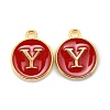 Golden Plated Alloy Enamel Charms ENAM-S118-03Y-1