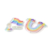 8Pcs 4 Style Pride Rainbow Acrylic Pendants MACR-FS0001-45-3