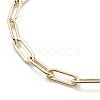 Alloy Heart Charm Bracelet with Brass Paperclip Chains for Woman BJEW-JB08895-01-5