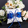 Tribute Silk Wedding Ring Pillow with Polyester Ribbon and Alloy Heart DIY-WH0325-48B-7
