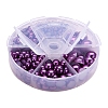   Medium Orchid Imitation Pearl Beads Assorted Mixed Sizes 4-12mm Flat Back Pearl Cabochons SACR-PH0001-47-5