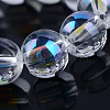 Electroplate Glass Beads Strands EGLA-Q062-8mm-A08-4