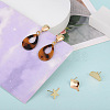 Kissitty 26Pcs Heart & Geometry Brass Stud Earring Findings KK-KS0001-20-7