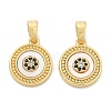 Brass Micro Pave Cubic Zirconia Pendents KK-M303-01G-01-1