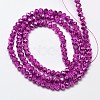 Faceted Rondelle Transparent Painted Glass Beads Strands DGLA-J001-C06-2