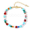 Summer Bohemian Synthetic Turquoise Beaded Bracelets for Women HU1248-1-1