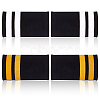 AHADERMAKER 4 Pairs 2 Colors Rectangle Polyester Pilot Epaulettes FIND-GA0003-89-1