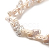 Natural Baroque Pearl Keshi Pearl Beads Strands PEAR-E016-015-3