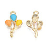 Light Gold Plated Alloy Pendants ENAM-T009-16B-1