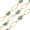 Rack Plating Brass Enamel Link Chains CHC-P012-11G-02-1