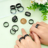 Unicraftale 14pcs 7 size Unisex Titanium Steel Grooved Finger Ring Sets RJEW-UN0002-65EB-4