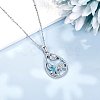 Ocean Theme Alloy Rhinestone Pendant Necklaces PW-WG91F25-01-3