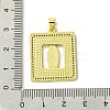 Real 18K Gold Plated Brass Micro Pave Cubic Zirconia Pendants KK-H472-14G-15-3