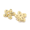 Brass Micro Pave Clear Cubic Zirconia Charms KK-Z044-19G-2