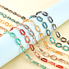   6 Strands 6 Colors Handmade Acrylic Paperclip Chains AJEW-PH0003-92-7