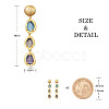 SHEGRACE Brass Dangle Stud Earrings JE831B-2