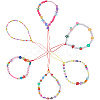 Gorgecraft 6Pcs 6 Styles Handmade Polymer Clay & Plastic Beaded Mobile Straps HJEW-GF0001-43-1