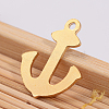 Ion Plating(IP) 304 Stainless Steel Anchor Charms STAS-L159-01G-2