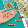CHGCRAFT 8Pcs Bamboo Connector Charms WOOD-CA0001-67-3