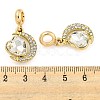 Rack Plating Alloy Pave Crystal Rhinestone Moon with Heart European Dangle Charms FIND-B034-05G-3