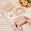 3 Styles Rose & Sakura Wooden Hand Press Moon Cake Maker WOOD-FG0001-43-3