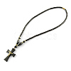 Non-Magnetic Synthetic Hematite Beaded Necklaces NJEW-R150-05-3