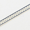 Single Face Star Spot Printed Polyester Grosgrain Ribbon OCOR-S027-9mm-01-1