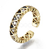 Brass Micro Pave Cubic Zirconia Cuff Rings RJEW-N032-002-NF-4
