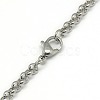 Trendy Unisex 201 Stainless Steel Cross Rolo Chain Necklaces X-NJEW-L043B-09P-3