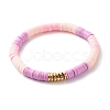 Synthetic Hematite & Polymer Clay Heishi Beads Stretch Bracelets Set BJEW-JB07380-6