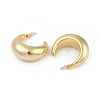 Brass Moon Stud Earrings EJEW-Q391-07G-3