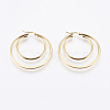 201 Stainless Steel Hoop Earrings EJEW-I213-B-02G-1