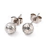 Non-Tarnish 304 Stainless Steel Stud Earring Findings STAS-I183-09A-P-2