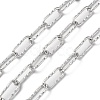 304 Stainless Steel Textured Paperclip Chains CHS-G027-04P-1