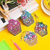 Cake Shape DIY 5D Diamond Painting Keychain DIY-WH0161-94-5