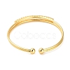 Brass Micro Pave Clear Cubic Zirconia 2-Line Open Cuff Bangles for Women BJEW-M312-12G-3