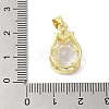 Rack Plating Brass Micro Pave Cubic Zirconia Pendants KK-C052-02A-G-3