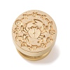 Golden Plated Round Shaped Wax Seal Brass Stamp Head STAM-K002-01G-06-1