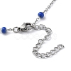 304 Stainless Steel with Enamel Satellite Chain Necklaces NJEW-G117-01P-4