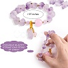 2Pcs 2 Style Synthetic Amethyst Chips Braided Bead Bracelets Set with Irregular Nugget Charm JX166A-2