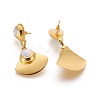 Natural Pearl Dangle Stud Earrings EJEW-F218-03G-2